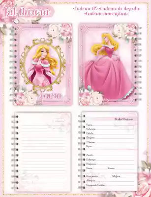 vectores plantilas LIBRETA,PRINCESA,DISNEY,